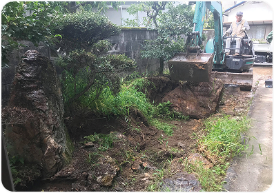 石の庭を解体する